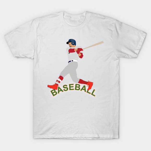 Baseball player in action T-Shirt by GiCapgraphics